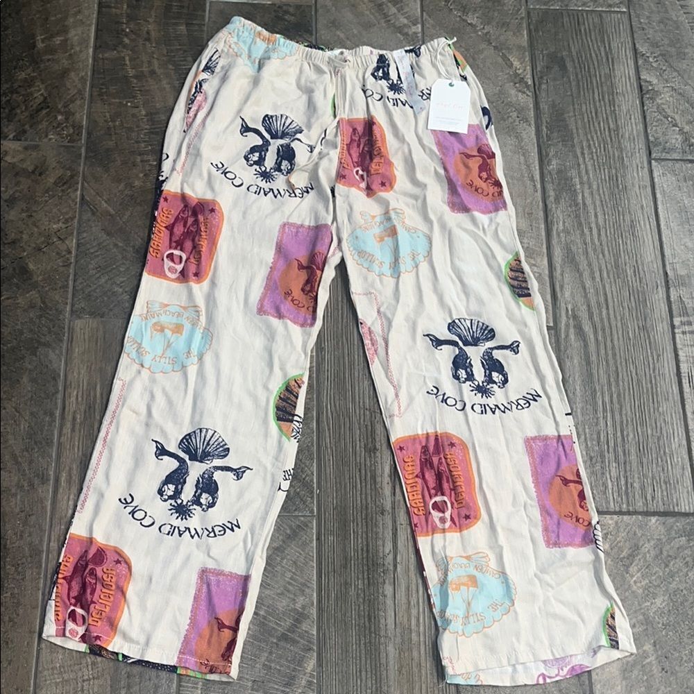 Angel Kiss Cream Wide Leg linen pocketed Pants